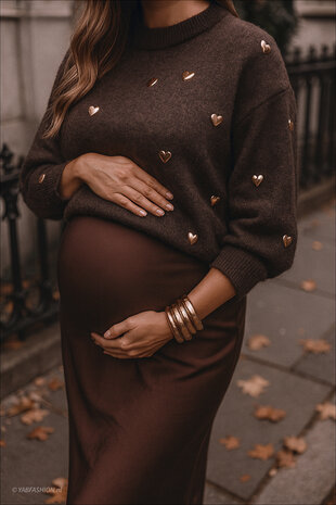 GOLDEN HEART KNIT BROWN GOLDEN HEART KNIT BROWN