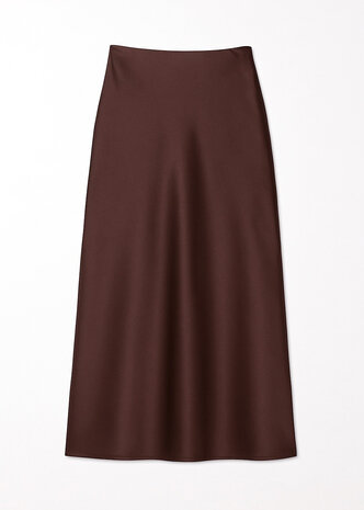 SATIN2 MAXI SKIRT BROWN SATIN2 MAXI SKIRT BROWN