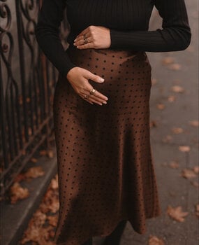 polkadot maxi skirt ♡ brown polkadot maxi skirt ♡ brown