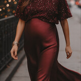 paillette tee ♡ bordeaux