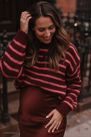 MILOU STRIPED KNIT BORDEAUX MILOU STRIPED KNIT BORDEAUX