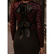 SATIN BOWS PAILLETTE TOP BORDEAUX