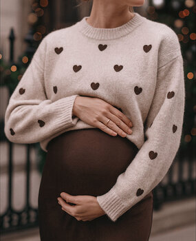 lovie knit ♡ taupe & brown