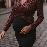 leopard paillette top ♡ bordeaux