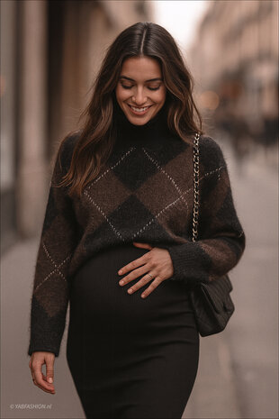 CLARA KNIT BROWN BLACK CLARA KNIT BROWN BLACK