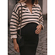 STRIPED POLO SWEATER BEIGE STRIPED POLO SWEATER BEIGE