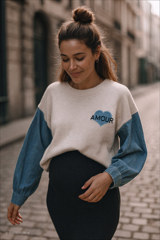 AMOUR DENIM KNIT BEIGE AMOUR DENIM KNIT BEIGE