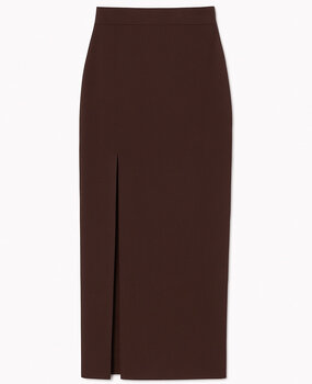 maxi split skirt ♡ brown