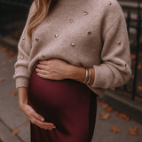 golden heart knit ♡ beige