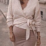 lola wrap cardigan ♡ beige