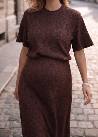 WRINKLE 2 PIECE SET BROWN WRINKLE 2 PIECE SET BROWN