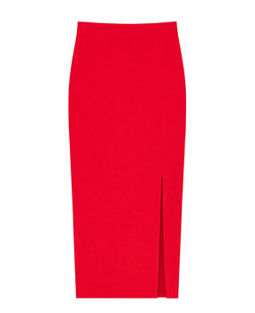 maxi split skirt ♡ red