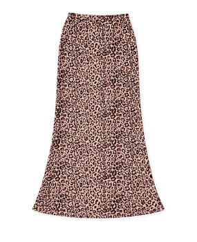 wrinkle maxi skirt ♡ leopard print