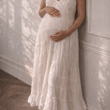 dream ruffle dress ♡ beige