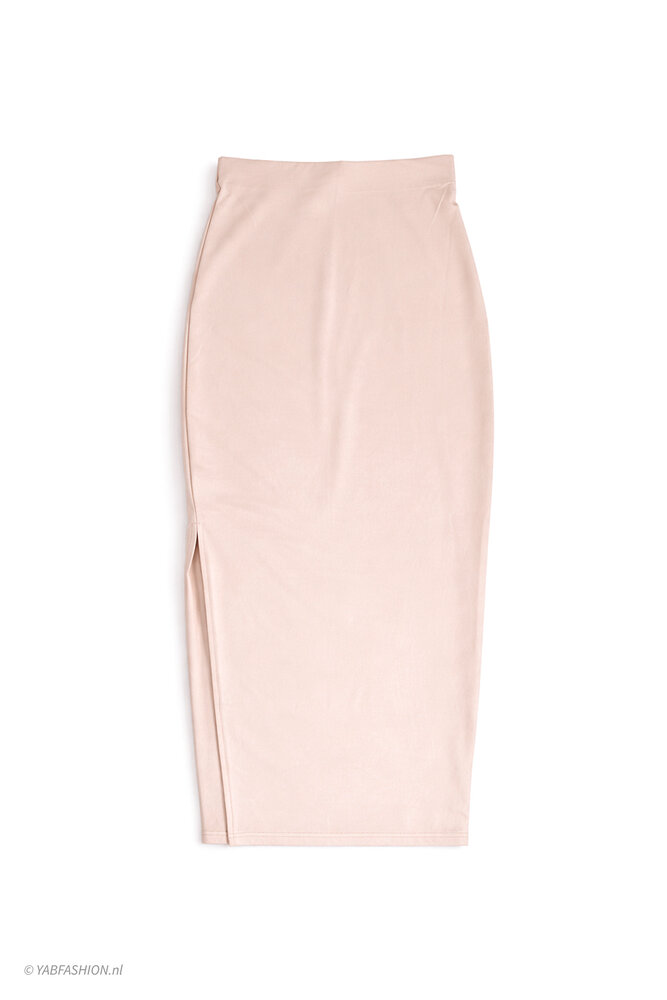 MAXI SPLIT SKIRT BEIGE
