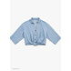 KNOTTED DENIM BLOUSE LIGHT BLUE
