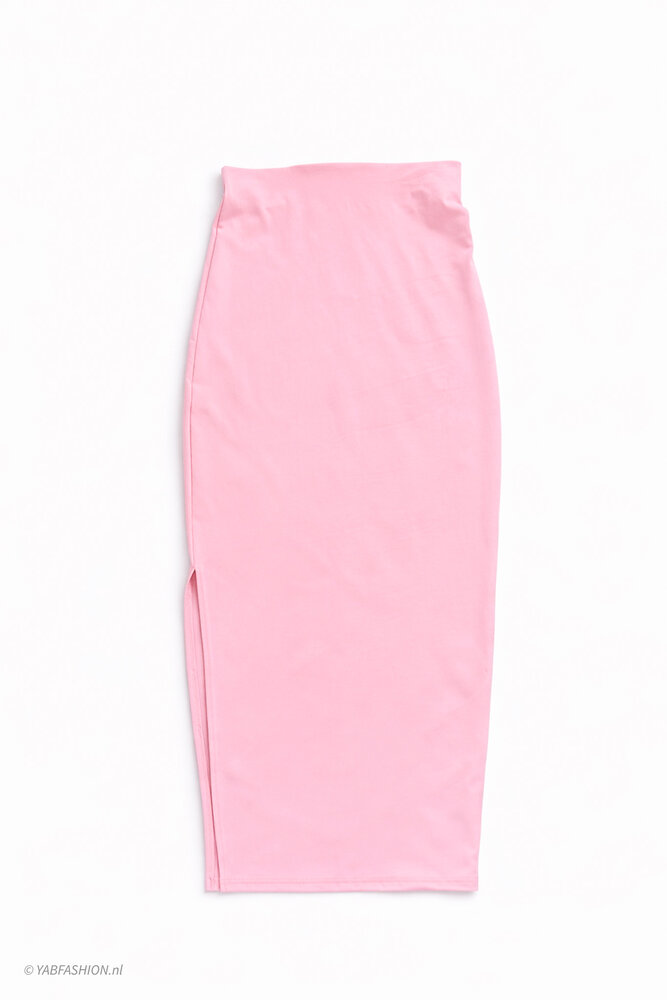 MAXI SPLIT SKIRT SOFT PINK