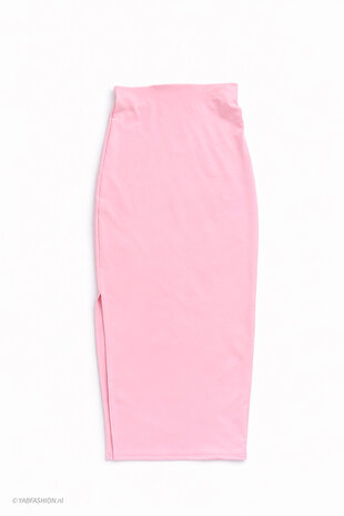 MAXI SPLIT SKIRT SOFT PINK