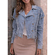 BRAIDED DENIM JACKET LIGHT BLUE