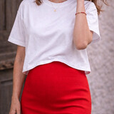 basic cropped tshirt ♡ white