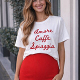 amore tee ♡ white & red