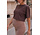 BASIC CROPPED TSHIRT BROWN