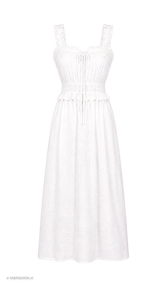 AMY MOUSSELINE MAXI DRESS WHITE