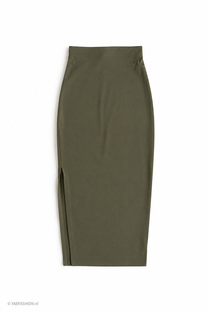 MAXI SPLIT SKIRT KHAKI