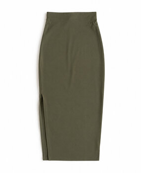 maxi split skirt ♡ khaki