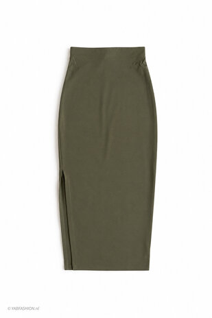 MAXI SPLIT SKIRT KHAKI
