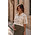 CROPPED FLOWER BLOUSE JACKET BEIGE