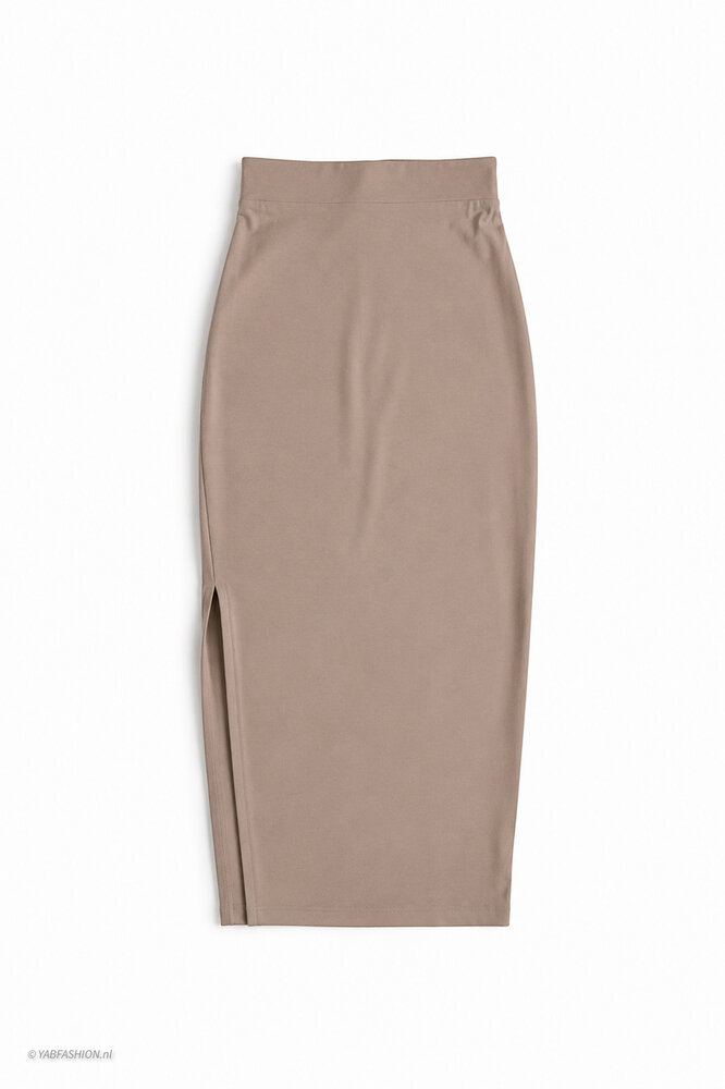 MAXI SPLIT SKIRT TAUPE MAXI SPLIT SKIRT TAUPE