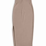 maxi split skirt ♡ taupe
