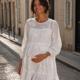 maxime broderie dress ♡ white