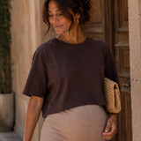 basic cropped tshirt ♡ brown