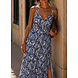 MABLE PRINT MAXI DRESS DARK BLUE