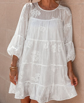 maxime broderie dress ♡ white
