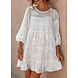 MAXIME2 BRODERIE DRESS WHITE