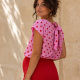 lilly dotted top ♡ pink & red