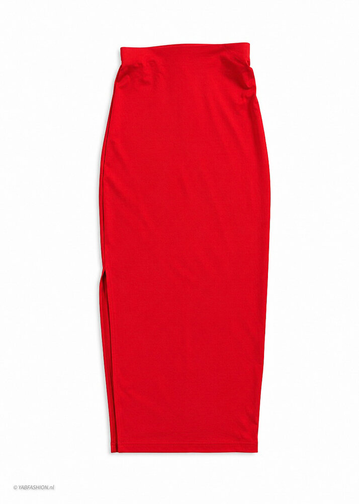 MAXI2 SPLIT SKIRT RED MAXI2 SPLIT SKIRT RED