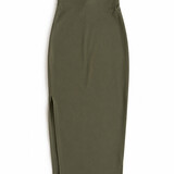 maxi split skirt ♡ khaki