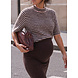 SHELLY STRIPED KNIT PINK BROWN