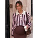 STRIPED PULLOVER PINK BORDEAUX