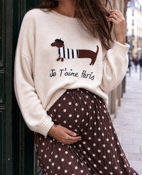 je t'aime knit ♡ beige je t'aime knit ♡ beige