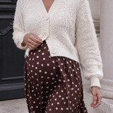 cropped boucle cardigan ♡ beige
