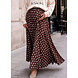 DOTTED MAXI SKIRT BROWN DOTTED MAXI SKIRT BROWN