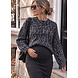 FLUFFY LEOPARD KNIT GREY FLUFFY LEOPARD KNIT GREY