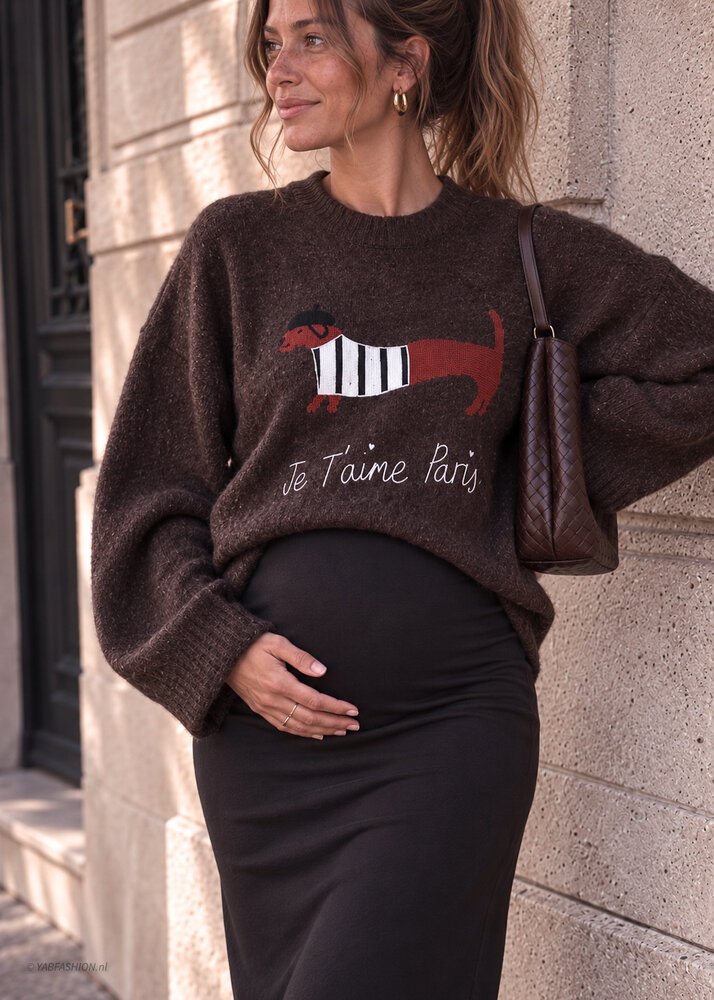 JE T'AIME KNIT BROWN JE T'AIME KNIT BROWN