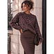FLUFFY LEOPARD KNIT BROWN FLUFFY LEOPARD KNIT BROWN