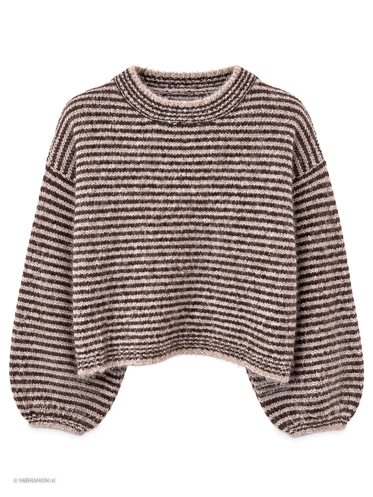 NINA STRIPED KNIT BROWN NINA STRIPED KNIT BROWN